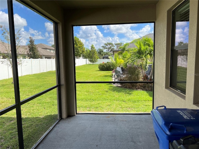 view of sunroom / solarium