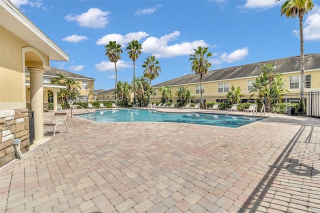 view of pool with a patio