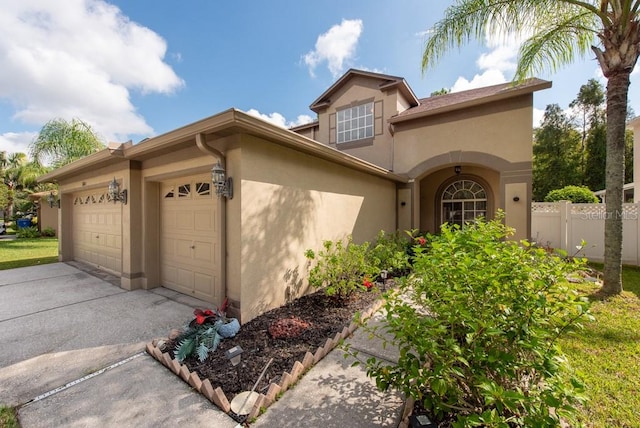 view of front of house featuring a garage