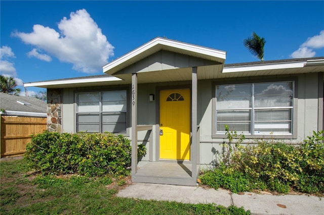 view of property entrance