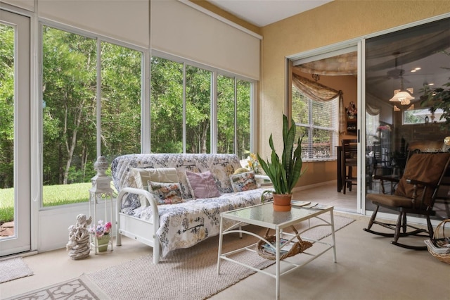 view of sunroom / solarium