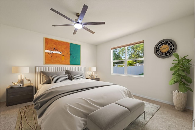 11892 Frost Aster Dr, Riverview, FL 33579 - bedroom featuring carpet floors, baseboards, and ceiling fan