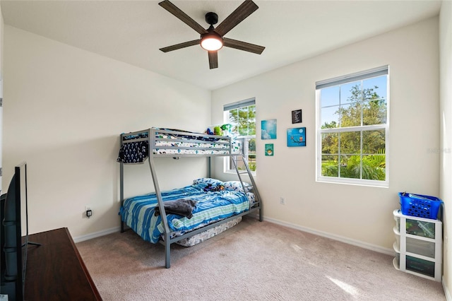 11892 Frost Aster Dr, Riverview, FL 33579 - carpeted bedroom with baseboards and ceiling fan