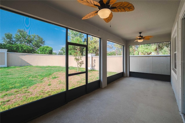 11892 Frost Aster Dr, Riverview, FL 33579 - unfurnished sunroom with ceiling fan