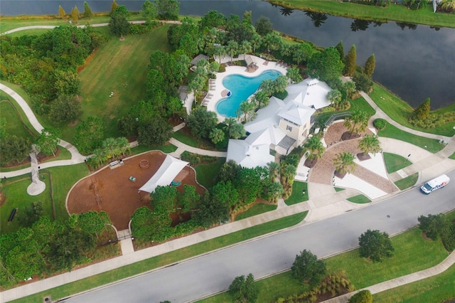 11892 Frost Aster Dr, Riverview, FL 33579 - bird's eye view of a large body of water and a pool