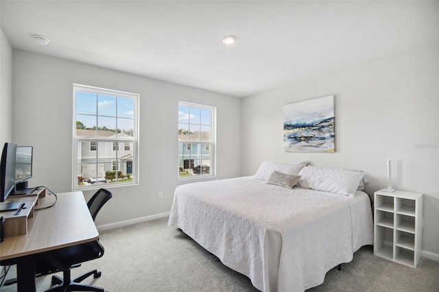 bedroom with carpet