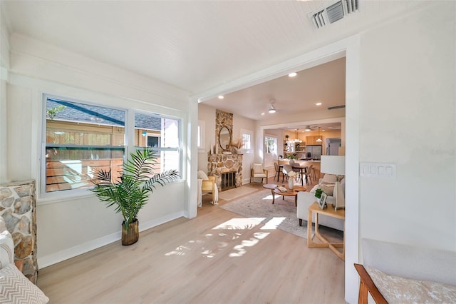 interior space featuring light hardwood / wood-style flooring