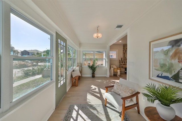 view of sunroom