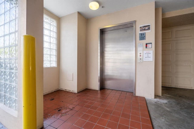 foyer with elevator