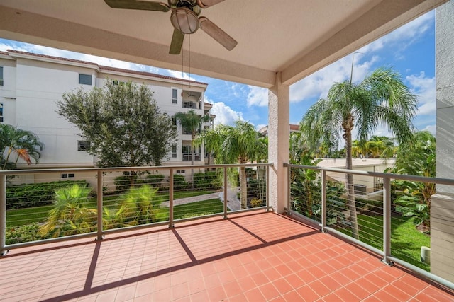 1030 Bellasol Way Unit 201, Apollo Beach, FL 33572 - view of patio with ceiling fan and a balcony
