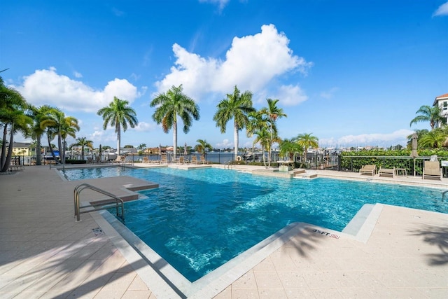 view of pool featuring a patio area