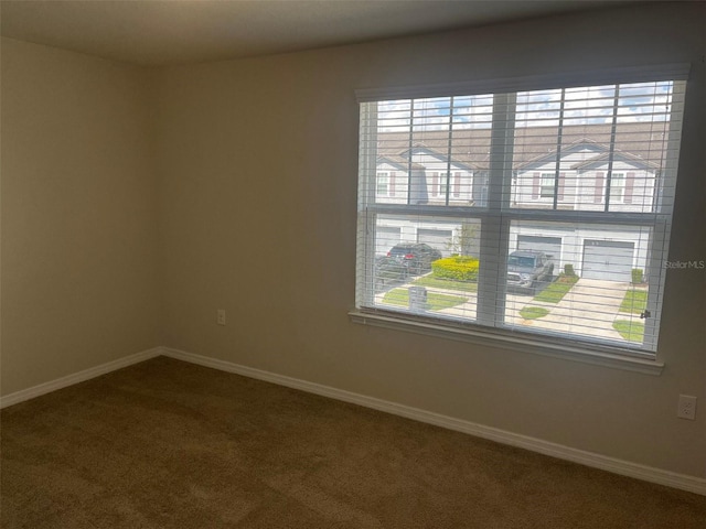 view of carpeted spare room