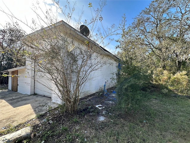 view of home's exterior featuring a garage