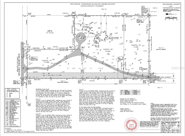 17025 Dalberg Dr, Spring Hill, FL 34610 - map showing property parcels