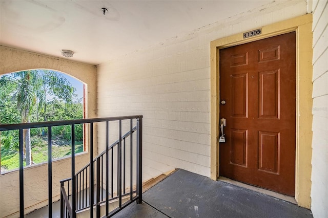 view of doorway to property