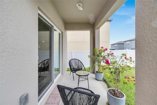 balcony with a patio