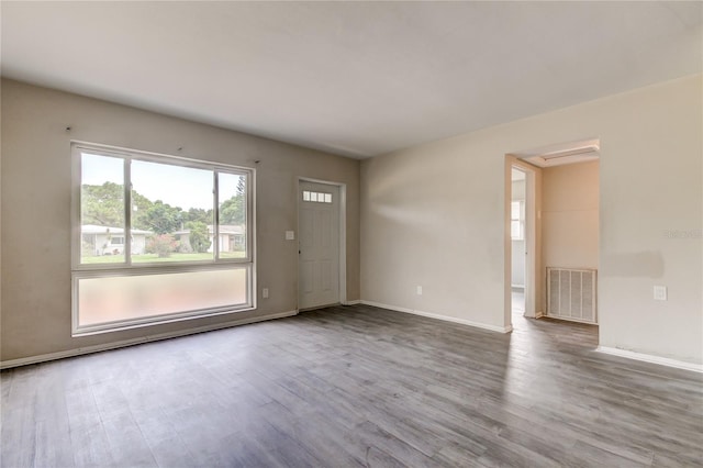 interior space featuring wood-type flooring