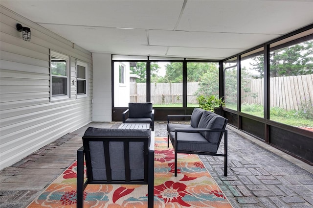 view of sunroom