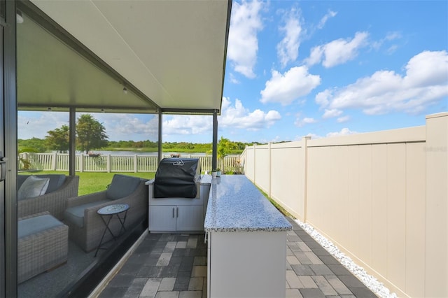 view of patio / terrace featuring grilling area