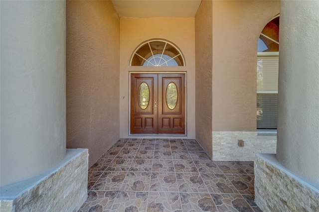 view of doorway to property