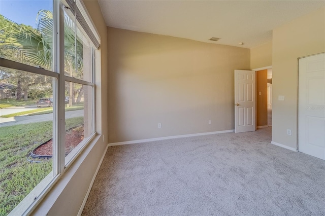 view of carpeted spare room