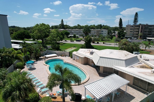 view of pool with a patio area