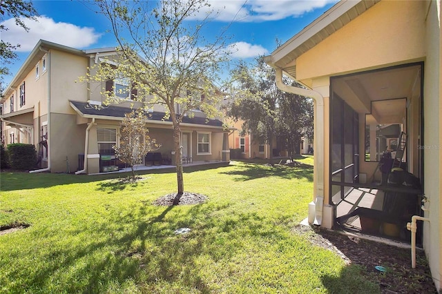 view of yard with a patio area