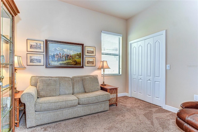 view of carpeted living room