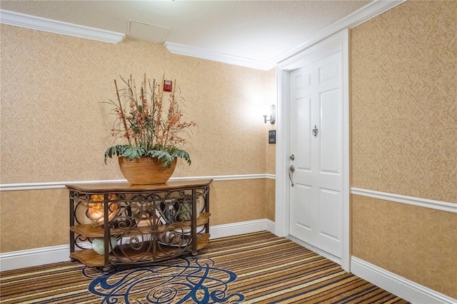 entrance foyer with ornamental molding