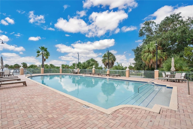 view of pool with a patio area