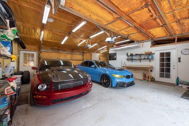 garage featuring a garage door opener