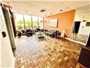 interior space featuring brick floor