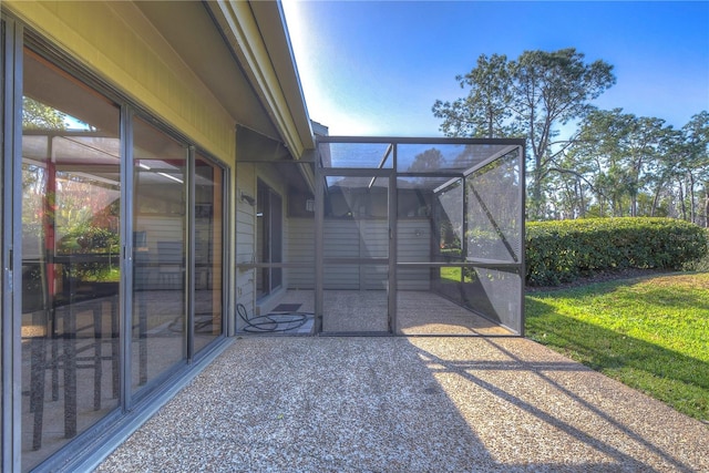 exterior space with a lanai