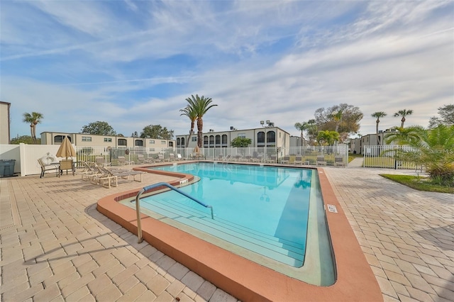 view of pool with a patio area