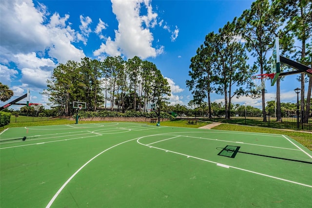 view of basketball court