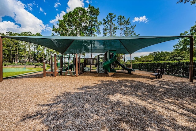 view of jungle gym