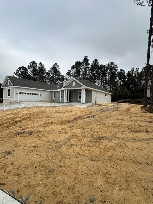 view of front of house with an attached garage