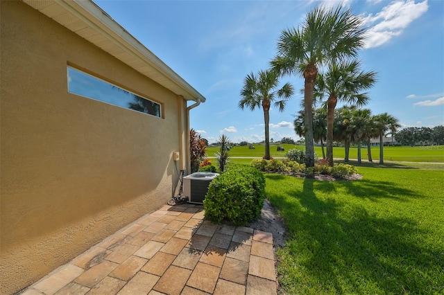 view of patio featuring central AC