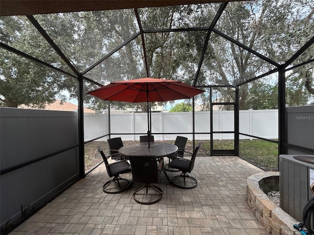 view of sunroom