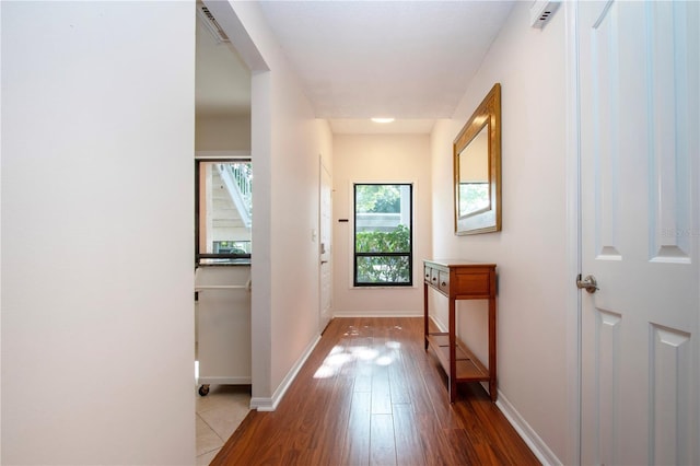 entryway featuring hardwood / wood-style floors