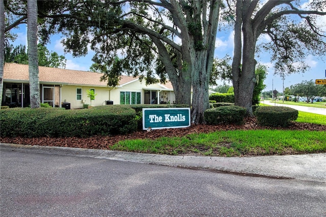 view of community sign