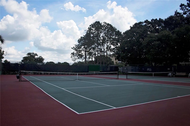 view of tennis court