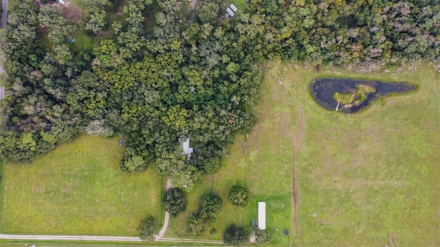 bird's eye view with a rural view