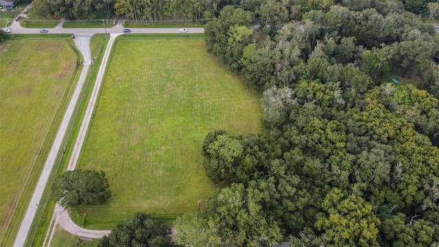 bird's eye view with a rural view