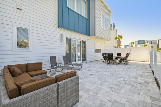 view of patio / terrace featuring an outdoor hangout area