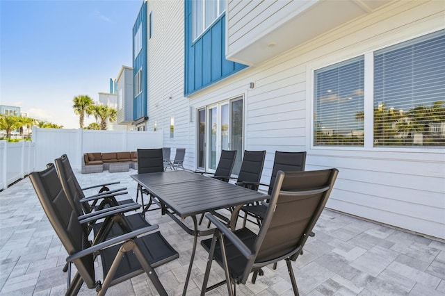 view of patio / terrace with an outdoor hangout area