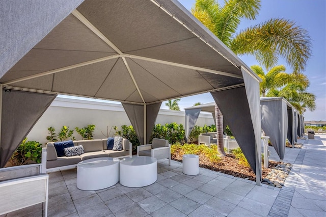 view of patio featuring outdoor lounge area