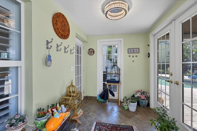 entryway with french doors