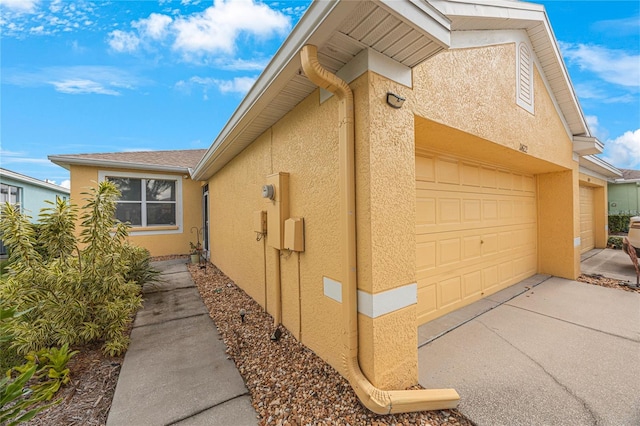 view of home's exterior featuring a garage