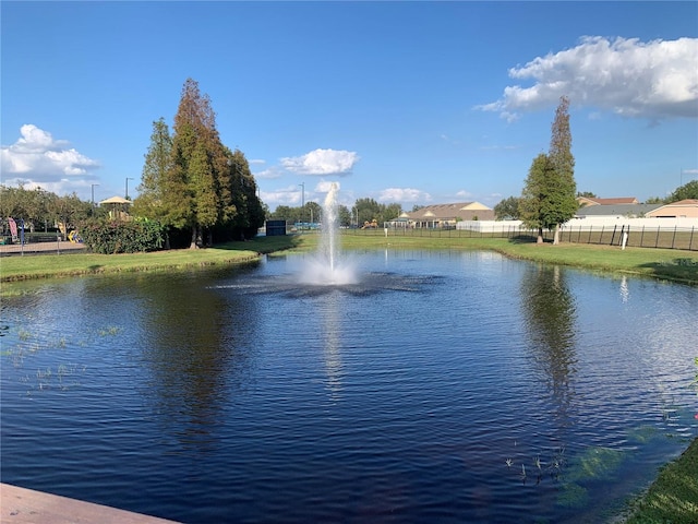 view of water feature